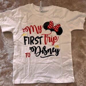 Disney Kids White 'My First Trip' T-Shirt